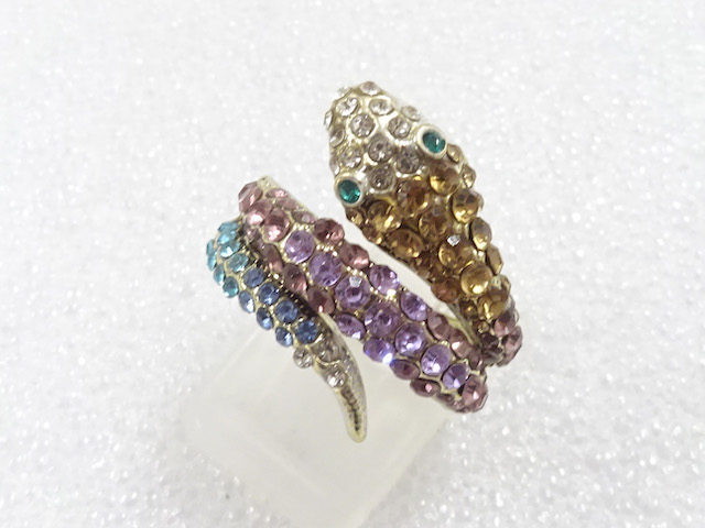 JAPANESE KIMONO / ANTIQUE COLORED STONE RING (NO. 9.5)